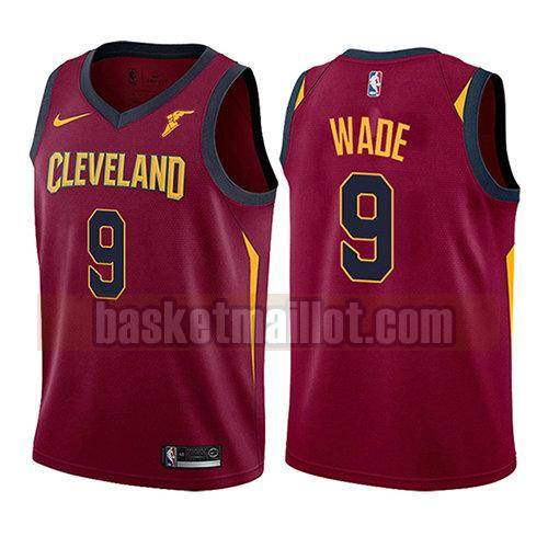maillot nba cleveland cavaliers icône goodyear 2017-18 enfant Dwyane Wade 9 rouge