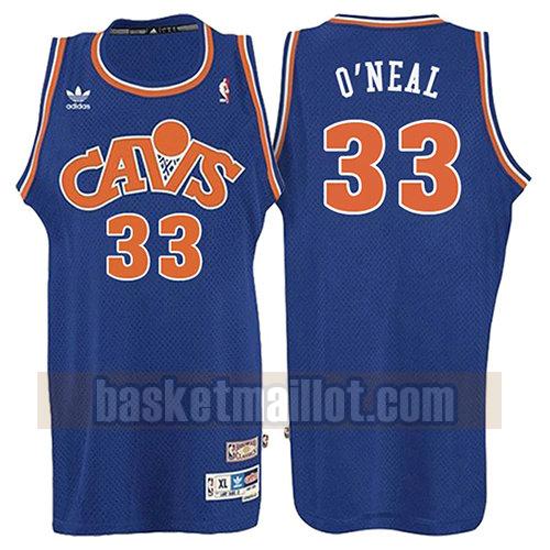 maillot nba cleveland cavaliers rétro 2008 homme Shaquille O'Neal 33 bleu