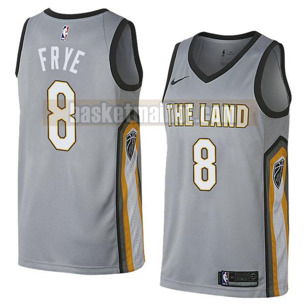 maillot nba cleveland cavaliers ville 2018 homme Channing Frye 8 gris