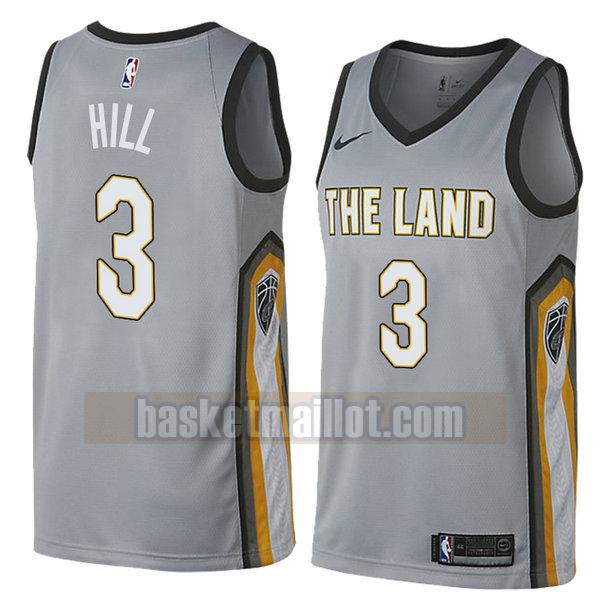 maillot nba cleveland cavaliers ville 2018 homme George Hill 3 gris