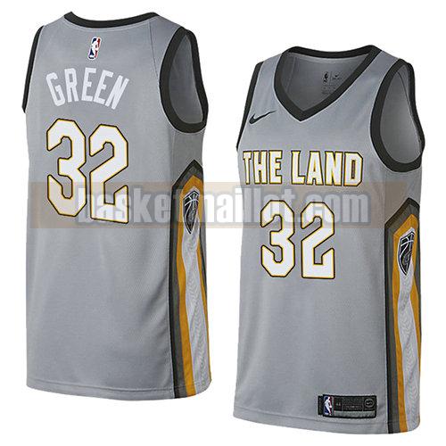 maillot nba cleveland cavaliers ville 2018 homme Jeff Green 32 gris