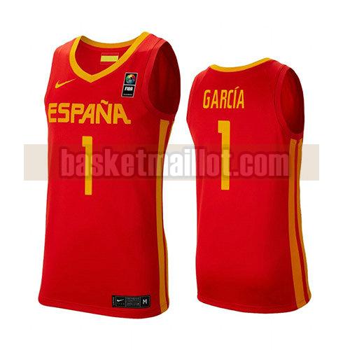 maillot nba espagne 2019 coupe du monde de nba homme Sergi Garcia 1 rouge