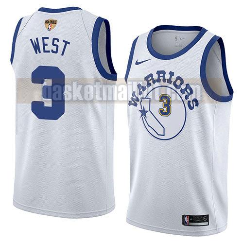 maillot nba golden state warriors classic 2017-18 homme David West 3 blanc