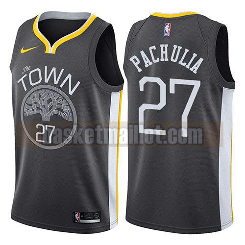 maillot nba golden state warriors déclaration 2017-18 homme Zaza Pachulia 27 gris