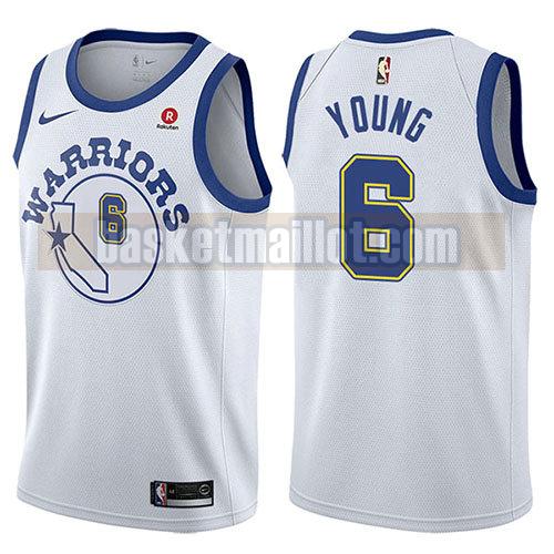 maillot nba golden state warriors hardwood classic 2017-18 homme Nick Young 6 blanc