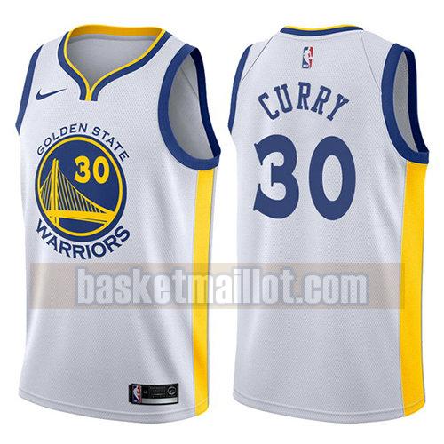 maillot nba golden state warriors nike 2017-18 homme Stephen Curry 30 blanc