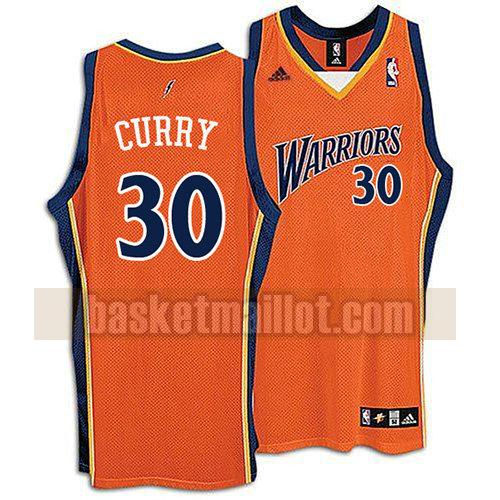 maillot nba golden state warriors rétro homme Stephen Curry 30 orange