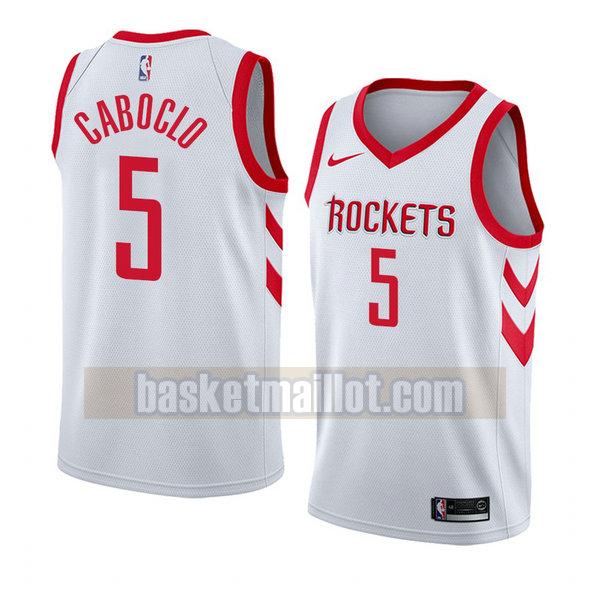 maillot nba houston rockets association 2018 homme Bruno Caboclo 5 blanc