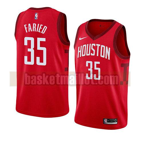 maillot nba houston rockets earned 2018-19 homme Kenneth Faried 35 rouge