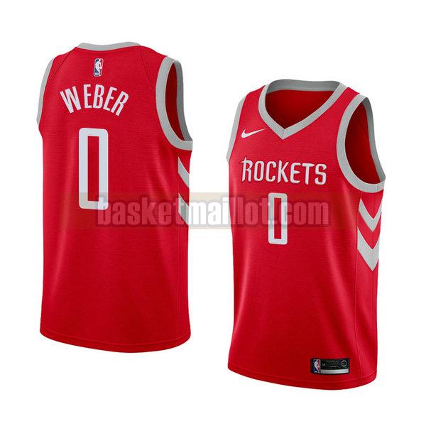 maillot nba houston rockets icône 2018 homme Briante Weber 0 rouge