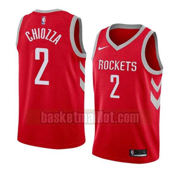maillot nba houston rockets icône 2018 homme Chris Chiozza 2 rouge