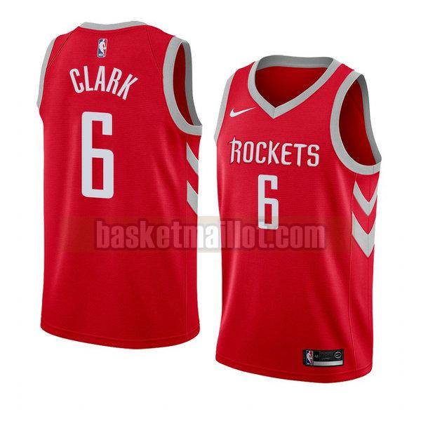 maillot nba houston rockets icône 2018 homme Gary Clark 6 rouge