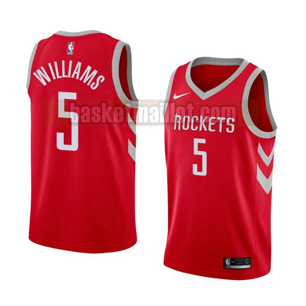 maillot nba houston rockets icône 2018 homme Troy Williams 5 rouge