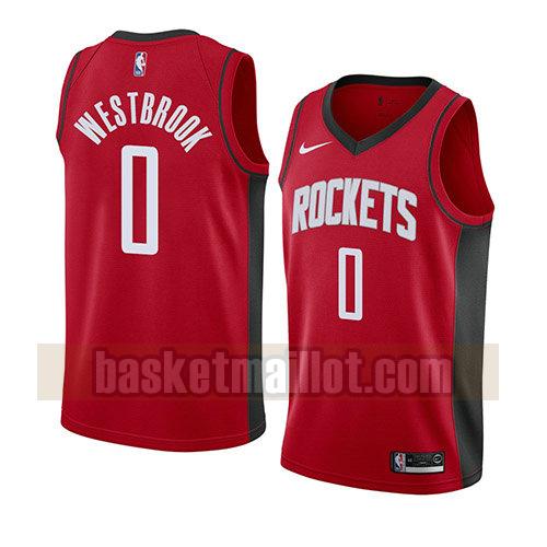 maillot nba houston rockets icône 2019-20 homme Russell Westbrook 0 rouge