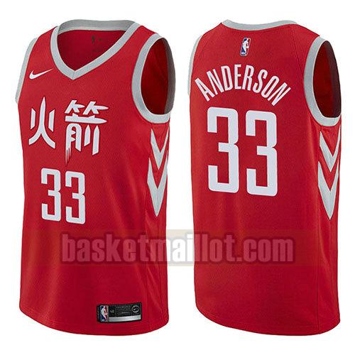 maillot nba houston rockets ville 2017-18 homme Ryan Anderson 33 rouge