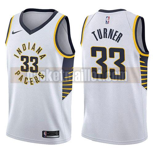 maillot nba indiana pacers association 2017-18 homme Myles Turner 33 blanc