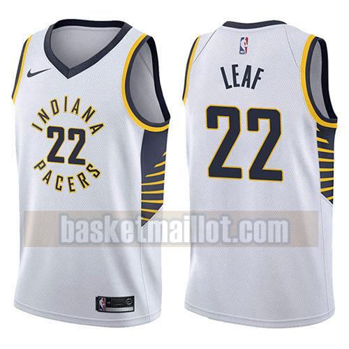 maillot nba indiana pacers association 2017-18 homme T.J. Leaf 22 blanc