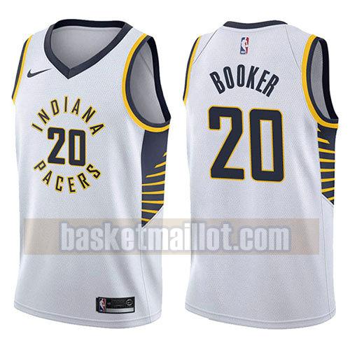 maillot nba indiana pacers association 2017-18 homme Trevor Booker 20 blanc