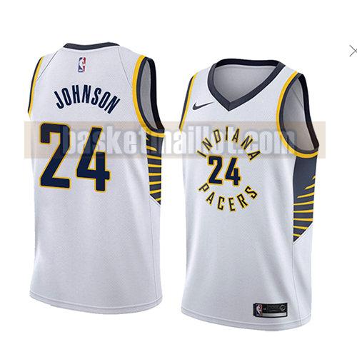 maillot nba indiana pacers association 2018 homme Alize Johnson 24 blanc
