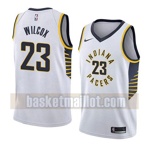 maillot nba indiana pacers association 2018 homme C.J. Wilcox 23 blanc