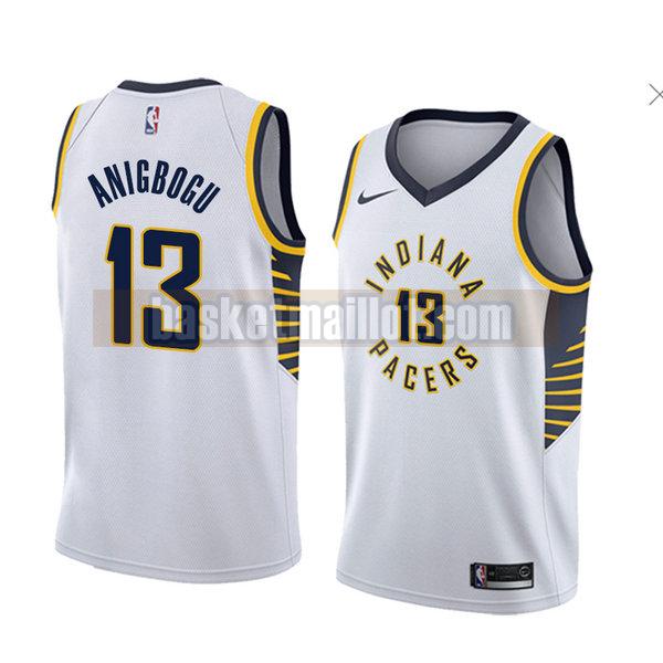 maillot nba indiana pacers association 2018 homme Ike Anigbogu 13 blanc