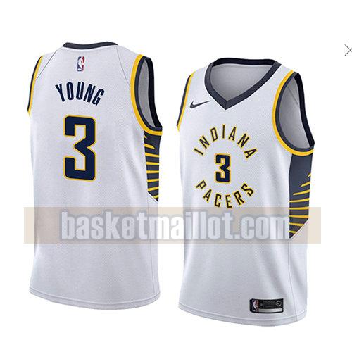 maillot nba indiana pacers association 2018 homme Joe Young 3 blanc