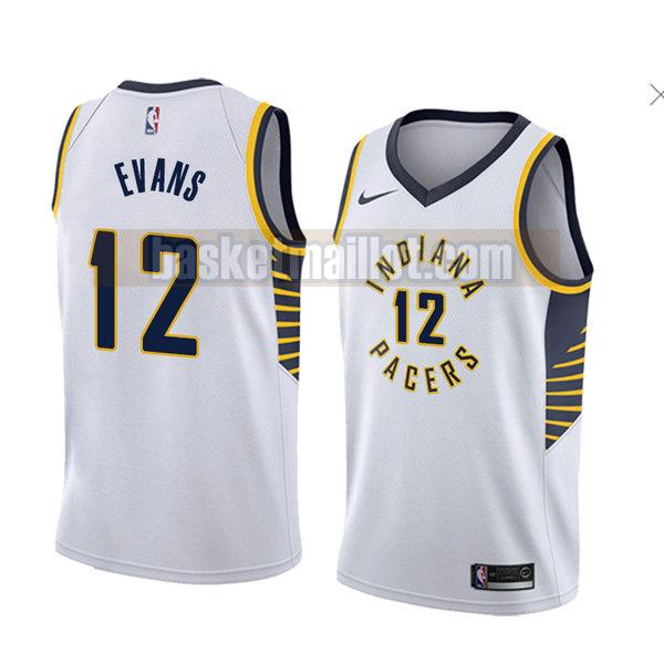 maillot nba indiana pacers association 2018 homme Tyreke Evans 12 blanc