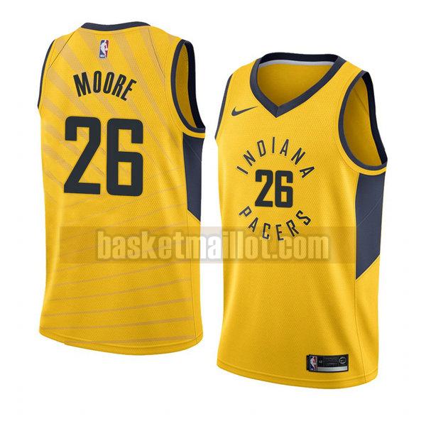 maillot nba indiana pacers déclaration 2018 homme Ben Moore 26 jaune