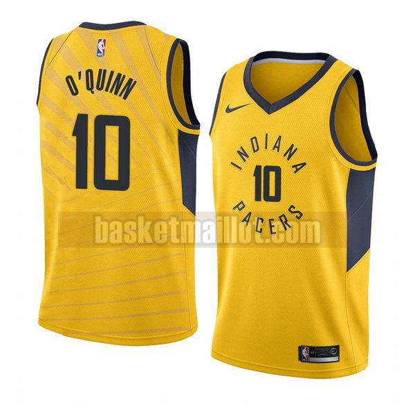 maillot nba indiana pacers déclaration 2018 homme Kyle O'quinn 10 jaune