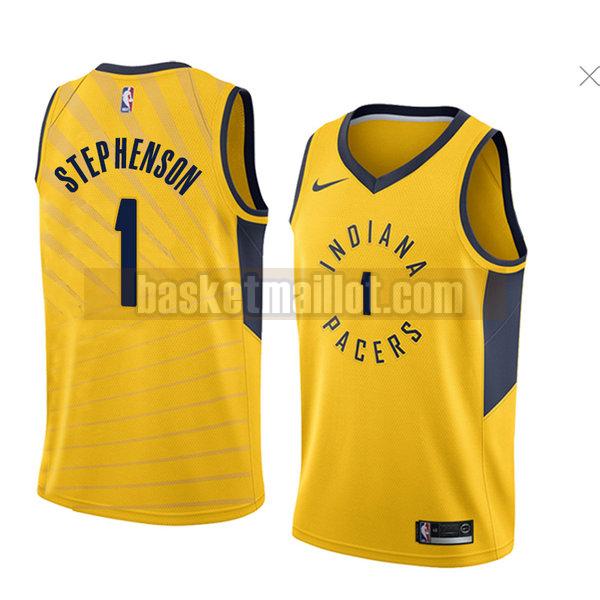 maillot nba indiana pacers déclaration 2018 homme Lance Stephenson 1 jaune