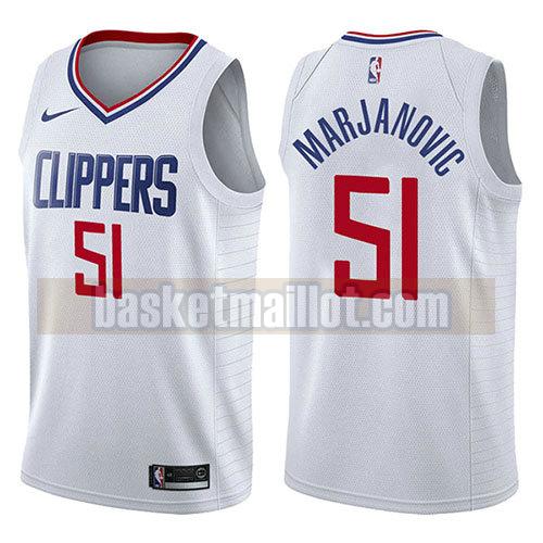 maillot nba los angeles clippers association 2017-18 homme Boban Marjanovic 51 blanc