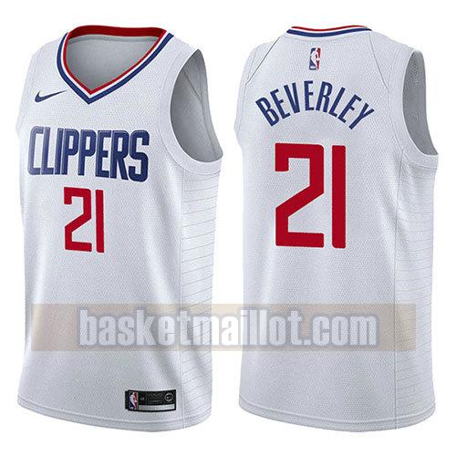 maillot nba los angeles clippers association 2017-18 homme Patrick Beverley 21 blanc