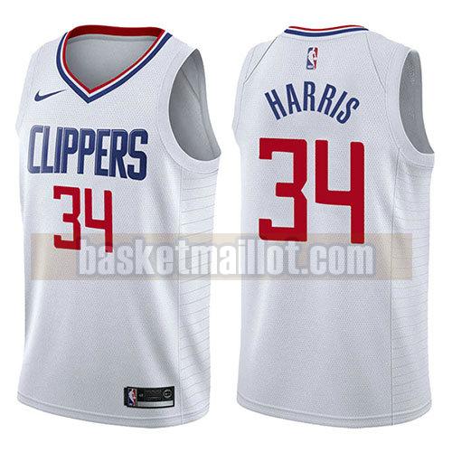 maillot nba los angeles clippers association 2017-18 homme Tobias Harris 34 blanc