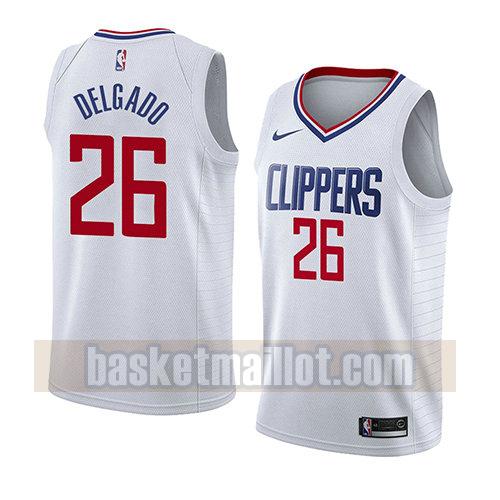 maillot nba los angeles clippers association 2018 homme Angel Delgado 26 blanc