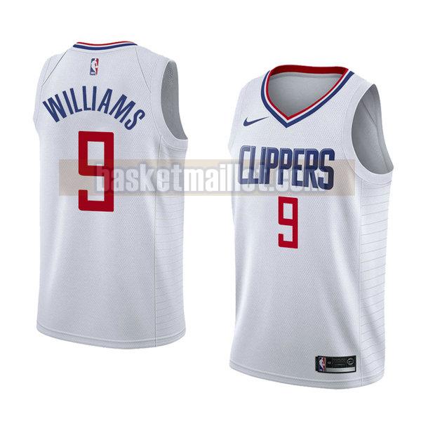 maillot nba los angeles clippers association 2018 homme C.J. Williams 9 blanc