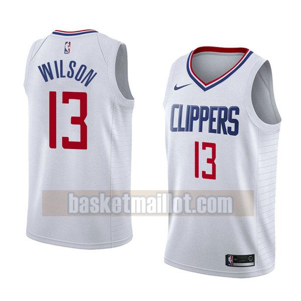maillot nba los angeles clippers association 2018 homme Jamil Wilson 13 blanc