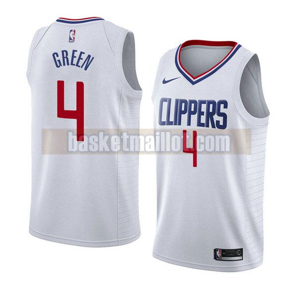 maillot nba los angeles clippers association 2018 homme Jamychal Verde 4 blanc