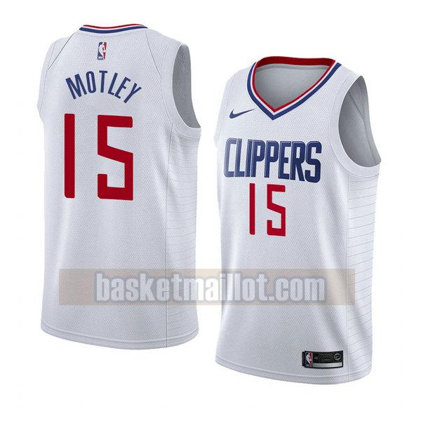maillot nba los angeles clippers association 2018 homme Johnathan Motley 15 blanc