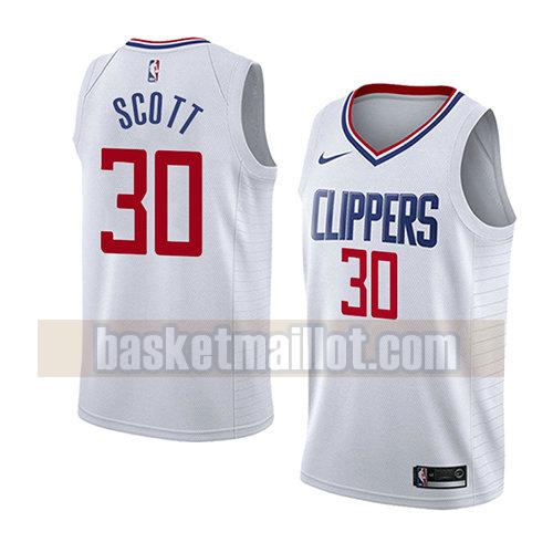 maillot nba los angeles clippers association 2018 homme Mike Scott 30 blanc