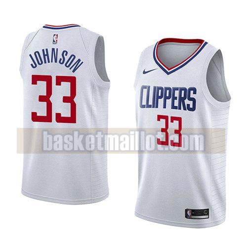 maillot nba los angeles clippers association 2018 homme Wesley Johnson 33 blanc