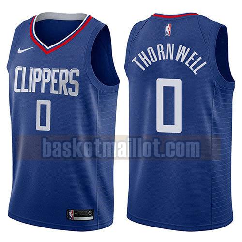 maillot nba los angeles clippers icône 2017-18 homme Sindarius Thornwell 0 bleu