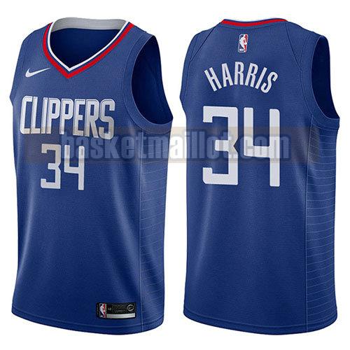 maillot nba los angeles clippers icône 2017-18 homme Tobias Harris 34 bleu