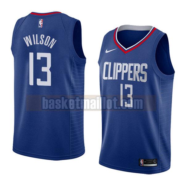 maillot nba los angeles clippers icône 2018 homme Jamil Wilson 13 bleu