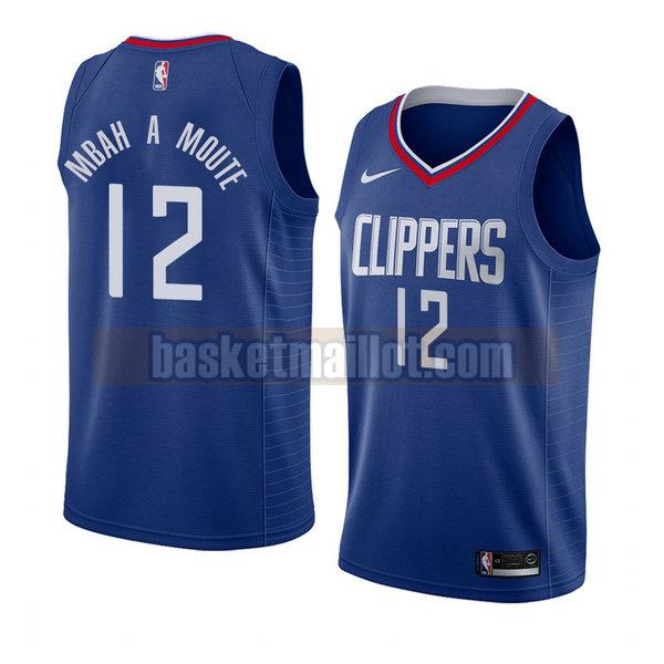 maillot nba los angeles clippers icône 2018 homme Luc Mbah A Moute 12 bleu