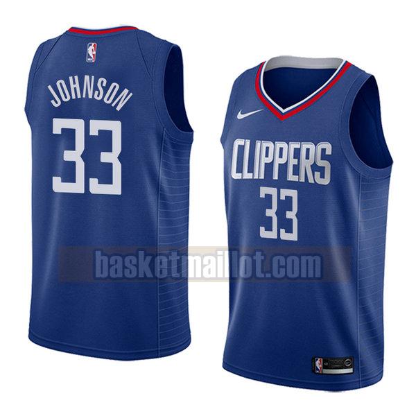 maillot nba los angeles clippers icône 2018 homme Wesley Johnson 33 bleu