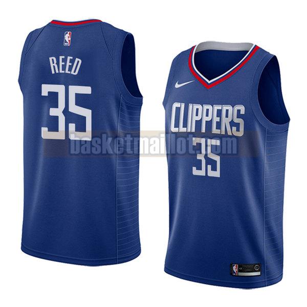 maillot nba los angeles clippers icône 2018 homme Willie Reed 35 bleu