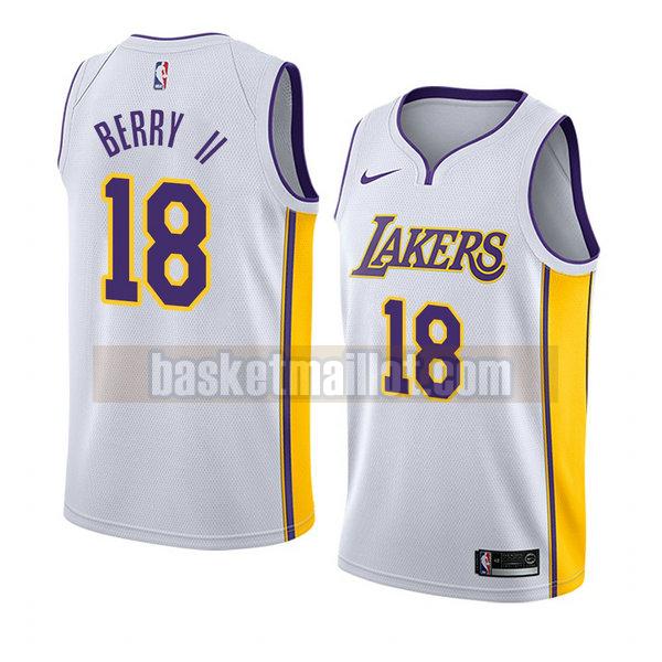 maillot nba los angeles lakers association 2017-18 homme Joel Berry II 18 blanc