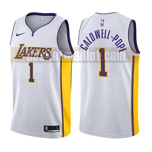 maillot nba los angeles lakers association 2017-18 homme Kentavious Caldwell-Pope 1 blanc
