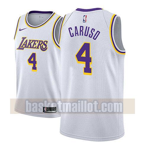 maillot nba los angeles lakers association 2018-19 homme Alex Caruso 4 blanc