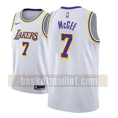 maillot nba los angeles lakers association 2018-19 homme Javale Mcgee 7 blanc